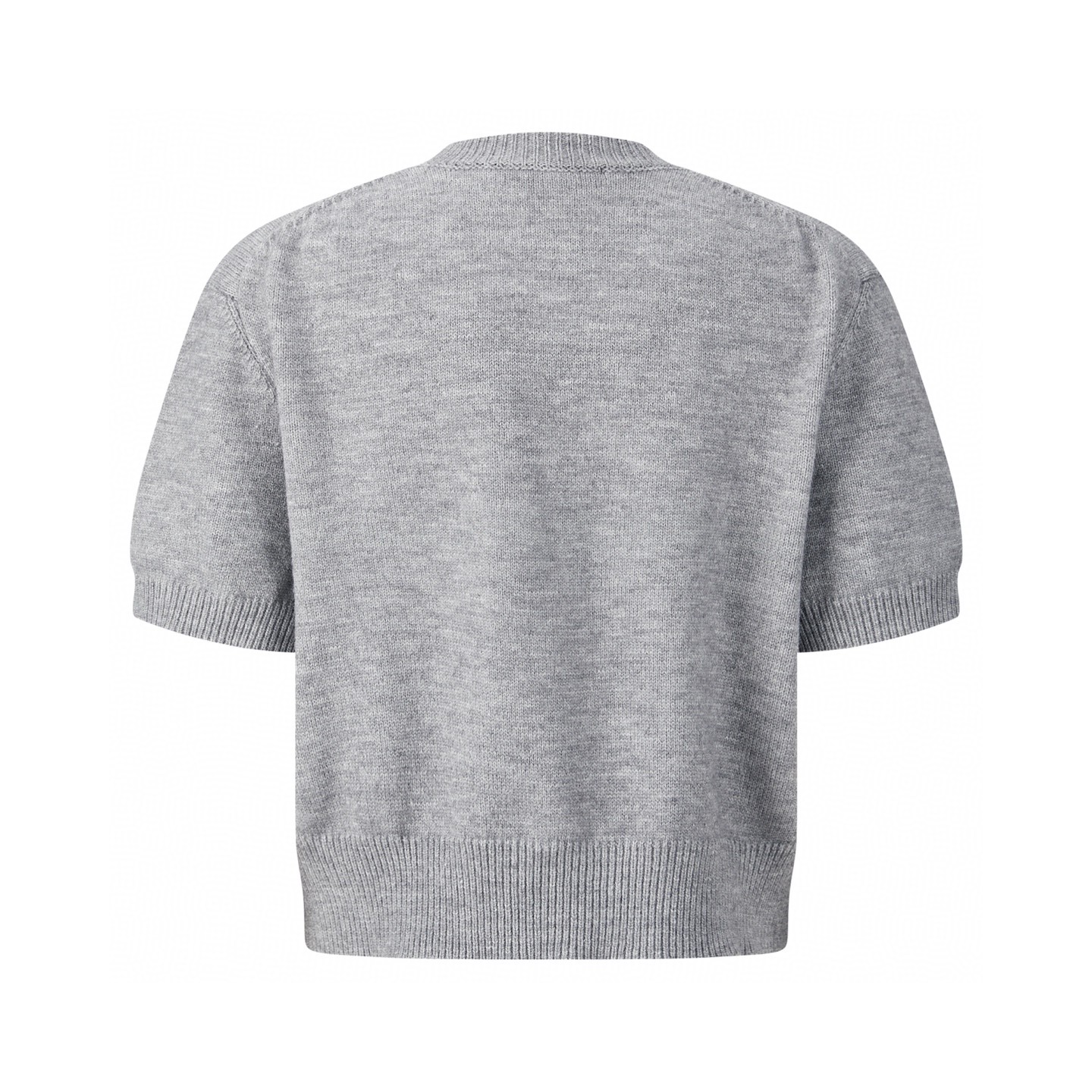 PRADA 普拉达 经典刺绣标识针织衫 短袖 T恤 短款 女款 灰色 红色 海军蓝 A7 P24Z1U-13LY-F0008-S-231