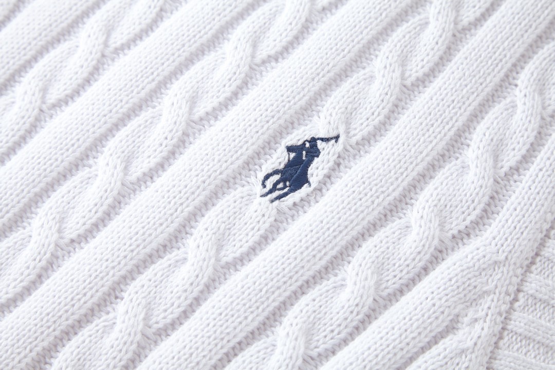Ralph Lauren 拉夫劳伦 绞花针织背心 马甲 白色 A7