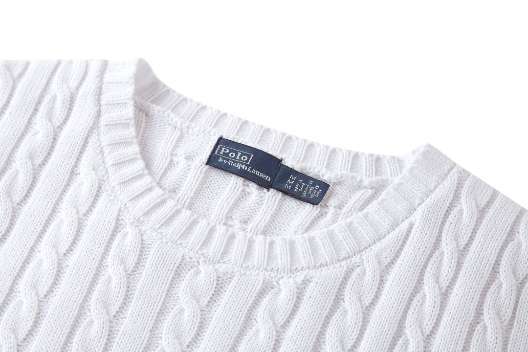 Ralph Lauren 拉夫劳伦 绞花针织背心 马甲 白色 A7