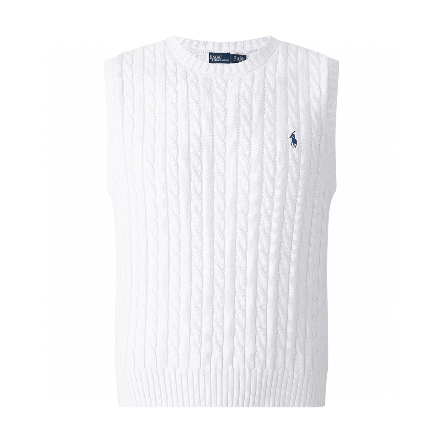 Ralph Lauren 拉夫劳伦 绞花针织背心 马甲 白色 A7