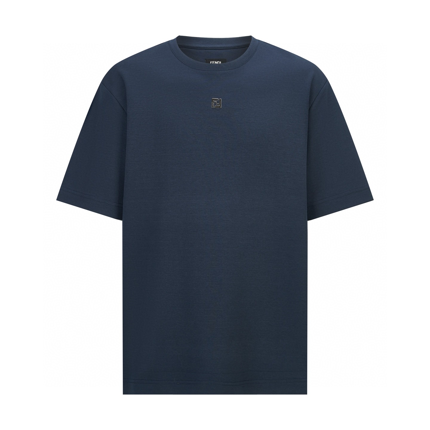 FENDI 芬迪 双F五金徽标圆领T恤 短袖 套头 夏季 卡其色 蓝色 藏青色 A0 FY0936ARYYF0QB9