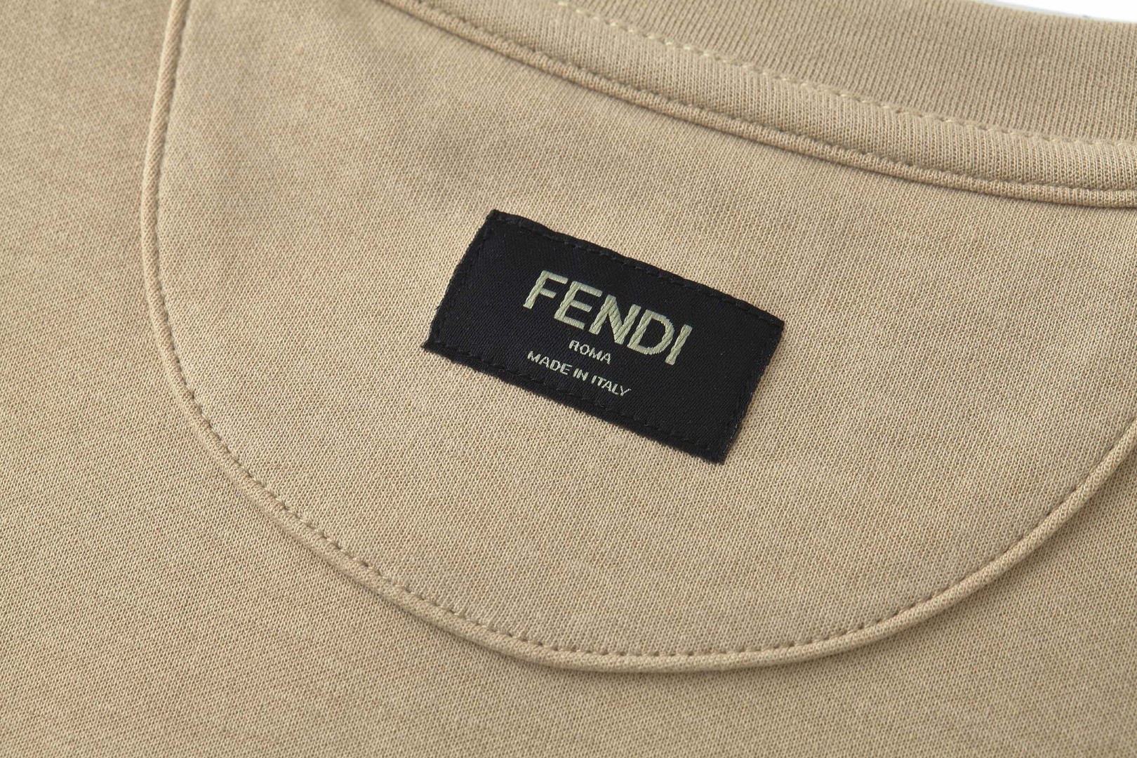 FENDI 芬迪 双F五金徽标圆领T恤 短袖 套头 夏季 卡其色 蓝色 藏青色 A0 FY0936ARYYF0QB9