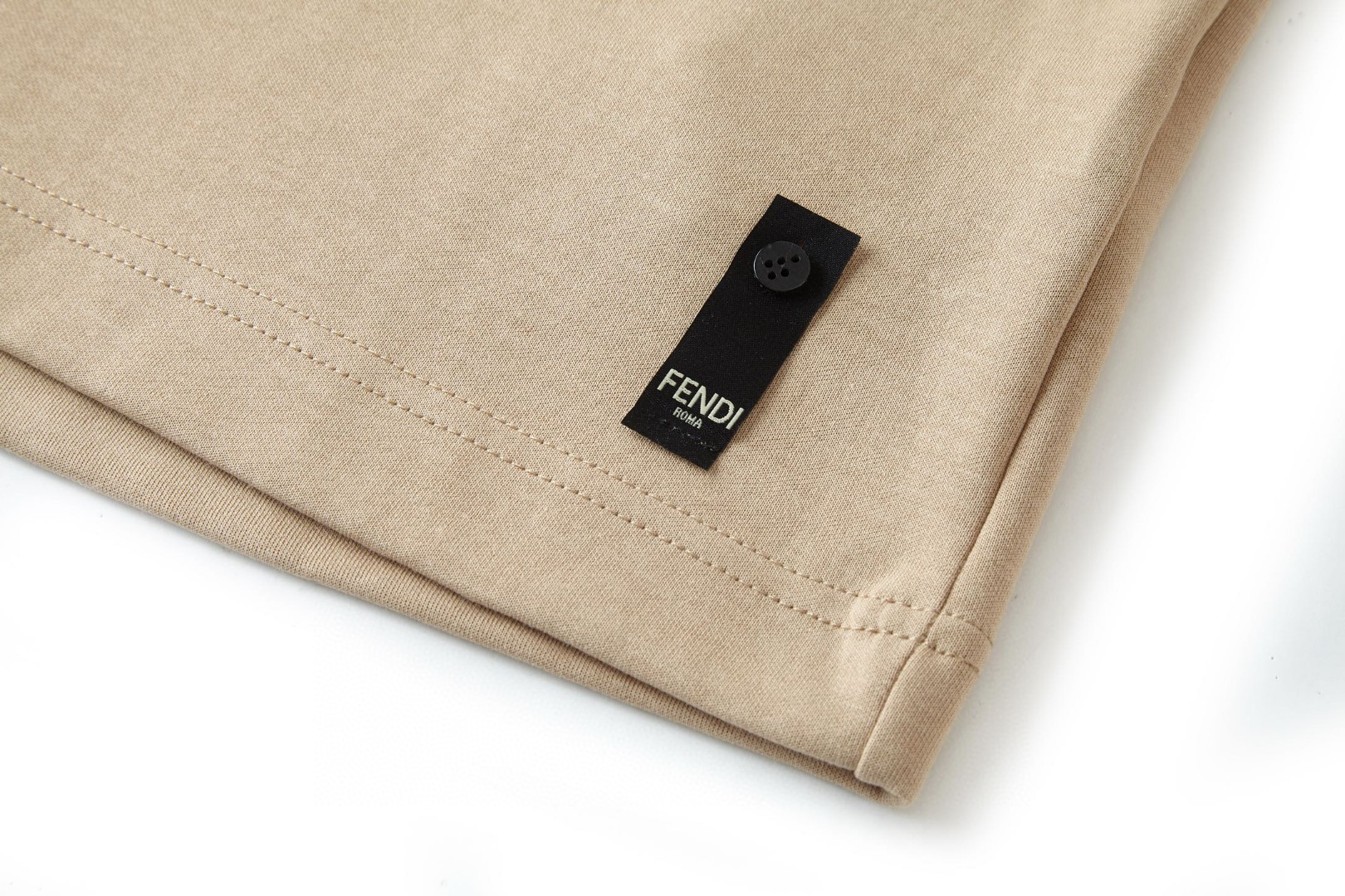 FENDI 芬迪 双F五金徽标圆领T恤 短袖 套头 夏季 卡其色 蓝色 藏青色 A0 FY0936ARYYF0QB9