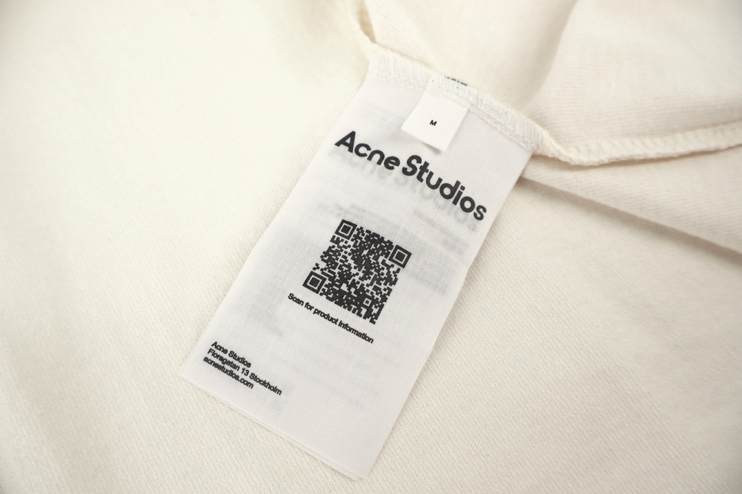Acne Studios 领带印花圆领T恤 短袖 白色 A2 AL0534-AEG