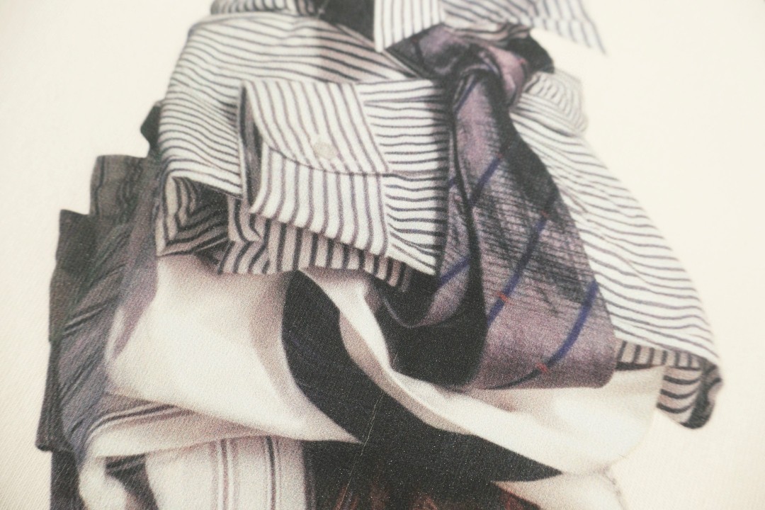 Acne Studios 领带印花圆领T恤 短袖 白色 A2 AL0534-AEG