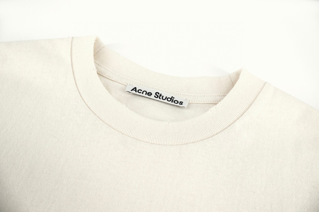 Acne Studios 领带印花圆领T恤 短袖 白色 A2 AL0534-AEG