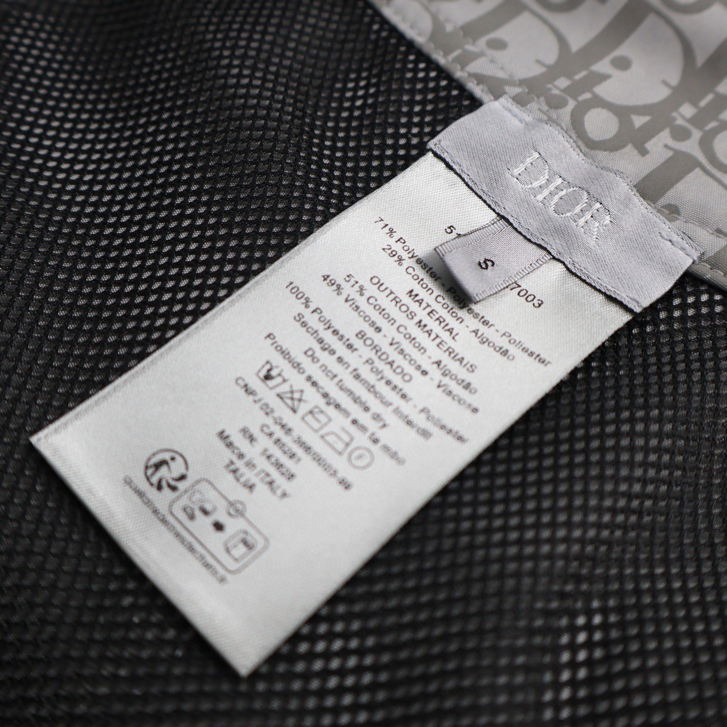 DIOR 迪奥 提花满印绑带工装裤 短裤 裤子 灰蓝色 灰色 A7 