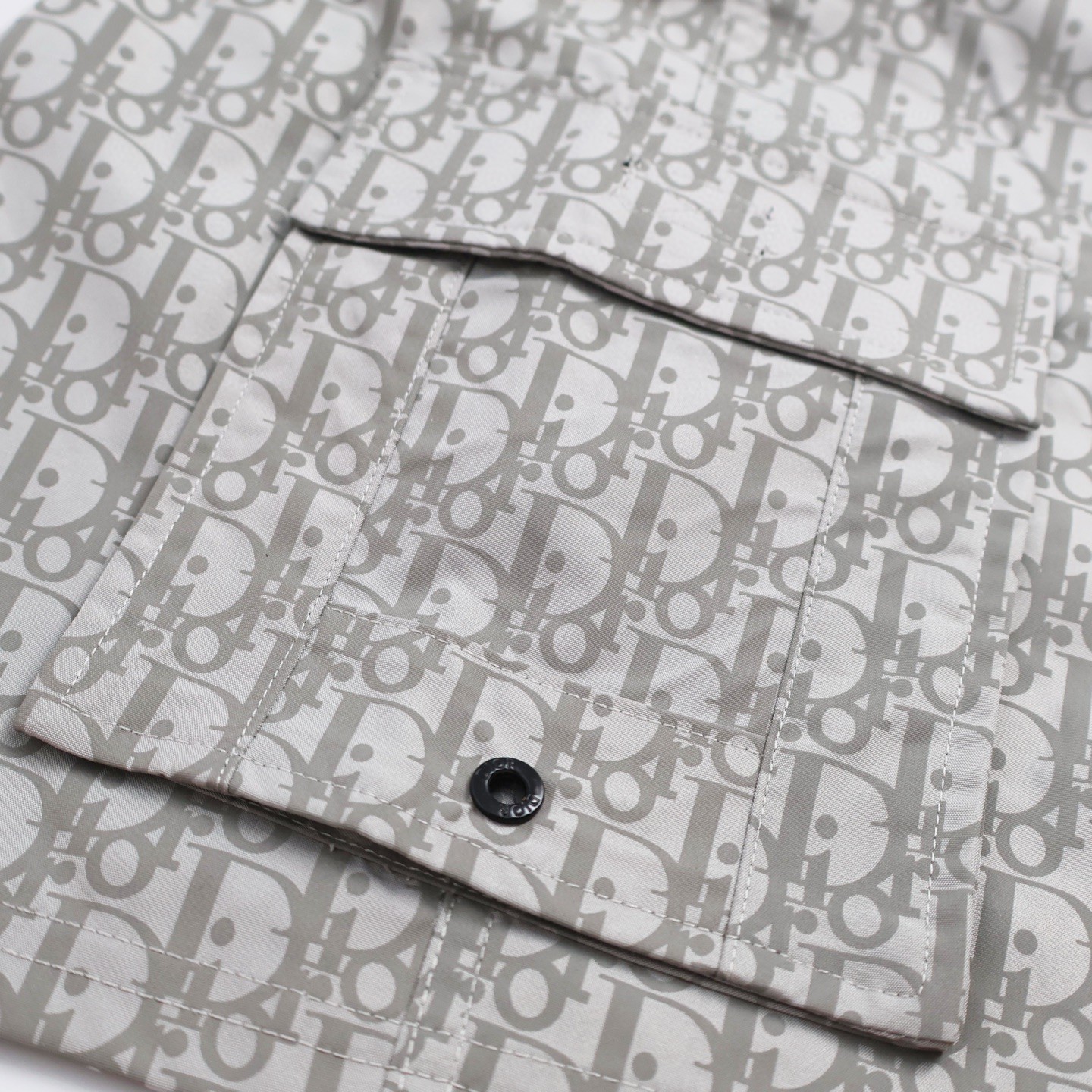 DIOR 迪奥 提花满印绑带工装裤 短裤 裤子 灰蓝色 灰色 A7 