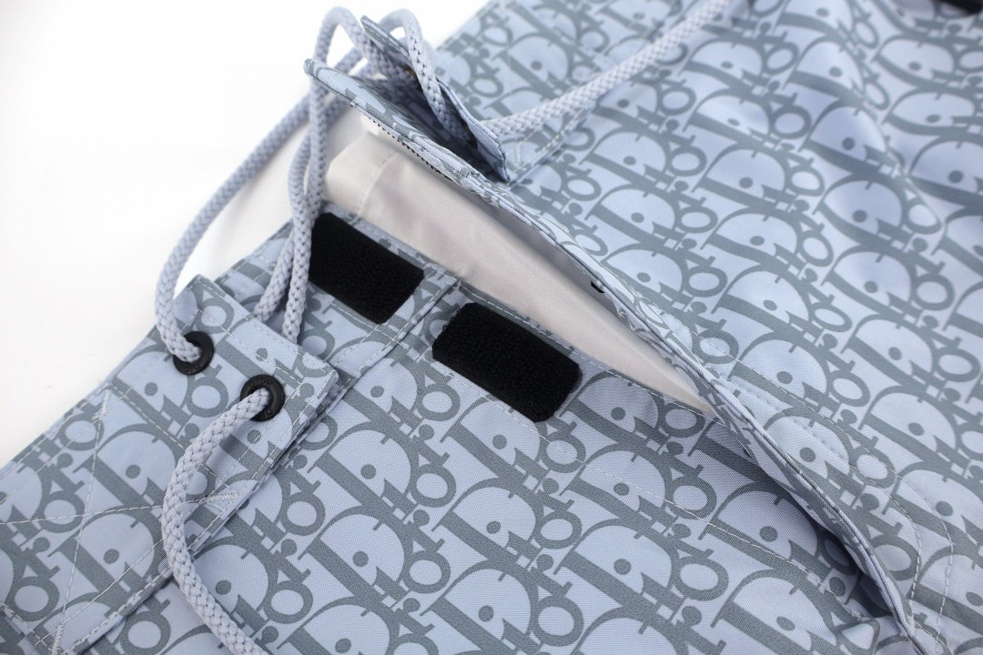 DIOR 迪奥 提花满印绑带工装裤 短裤 裤子 绿色 蓝色 A7 293B103CB041-C565