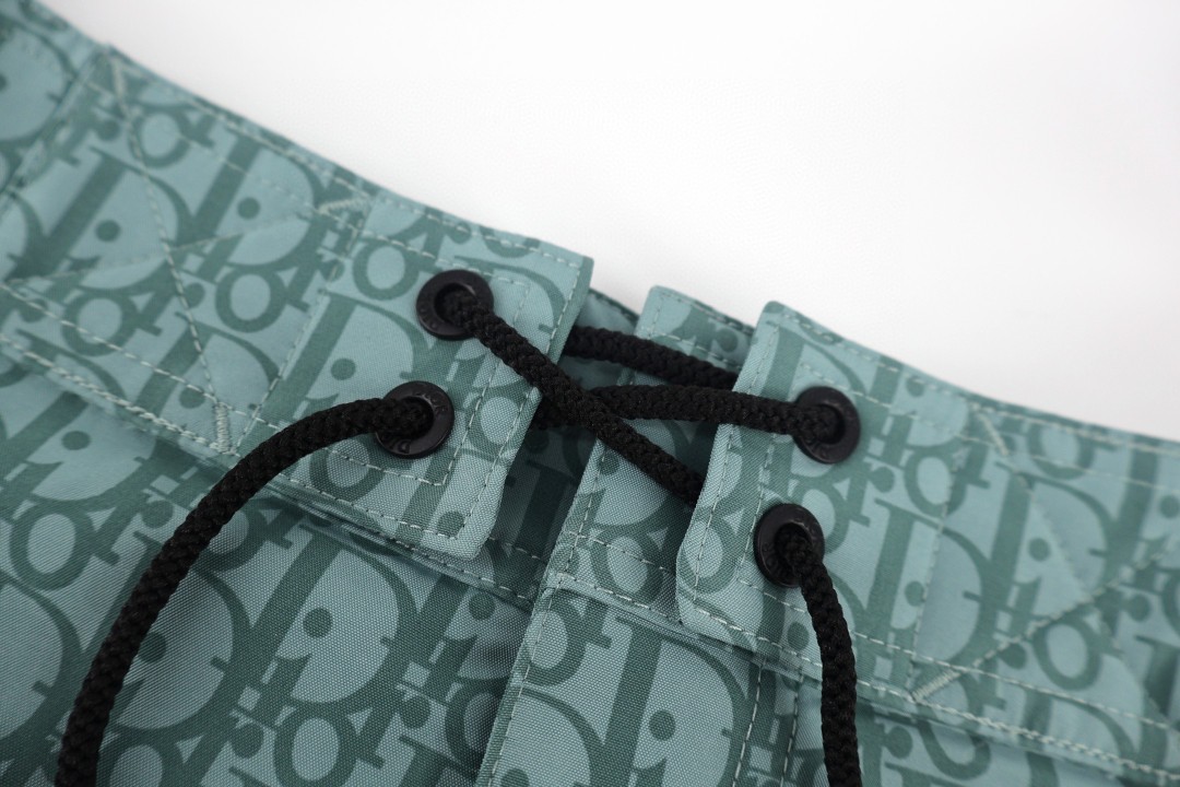 DIOR 迪奥 提花满印绑带工装裤 短裤 裤子 绿色 蓝色 A7 293B103CB041-C565