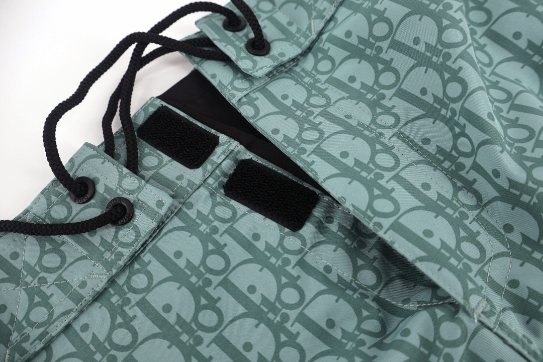 DIOR 迪奥 提花满印绑带工装裤 短裤 裤子 绿色 蓝色 A7 293B103CB041-C565