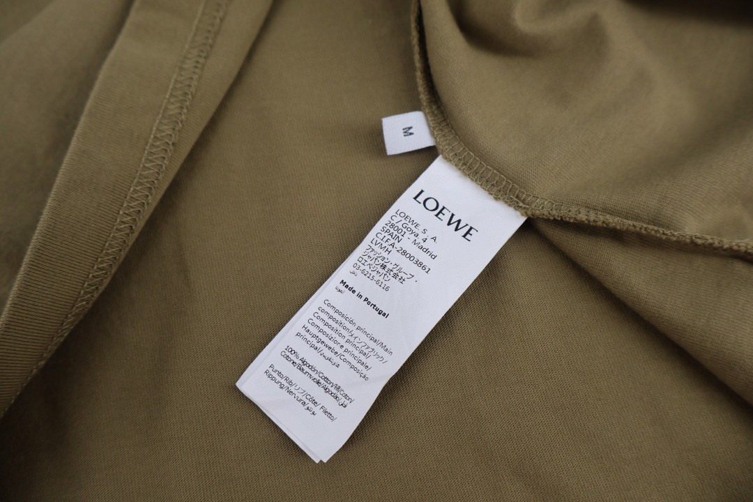 Loewe 罗意威 印袖圆领短袖 T恤 蓝色 卡其绿 A0 H526Y22XDF-5100