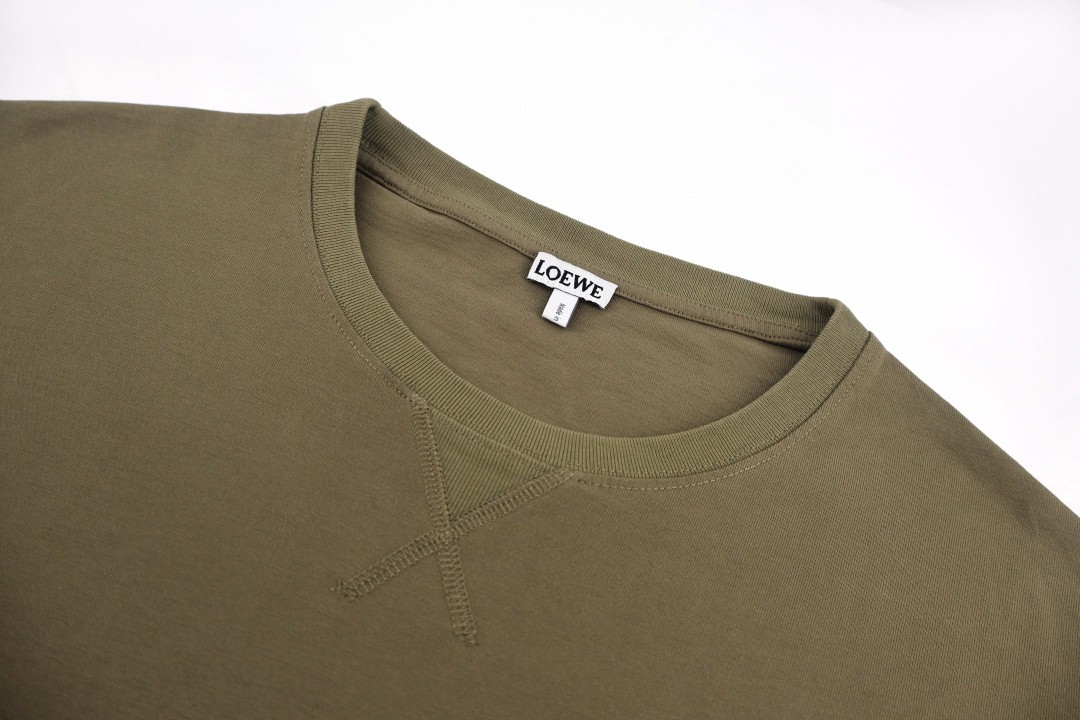 Loewe 罗意威 印袖圆领短袖 T恤 蓝色 卡其绿 A0 H526Y22XDF-5100