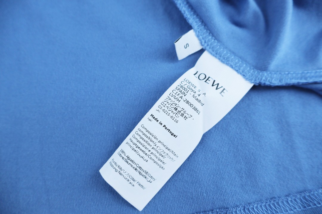 Loewe 罗意威 印袖圆领短袖 T恤 蓝色 卡其绿 A0 H526Y22XDF-5100