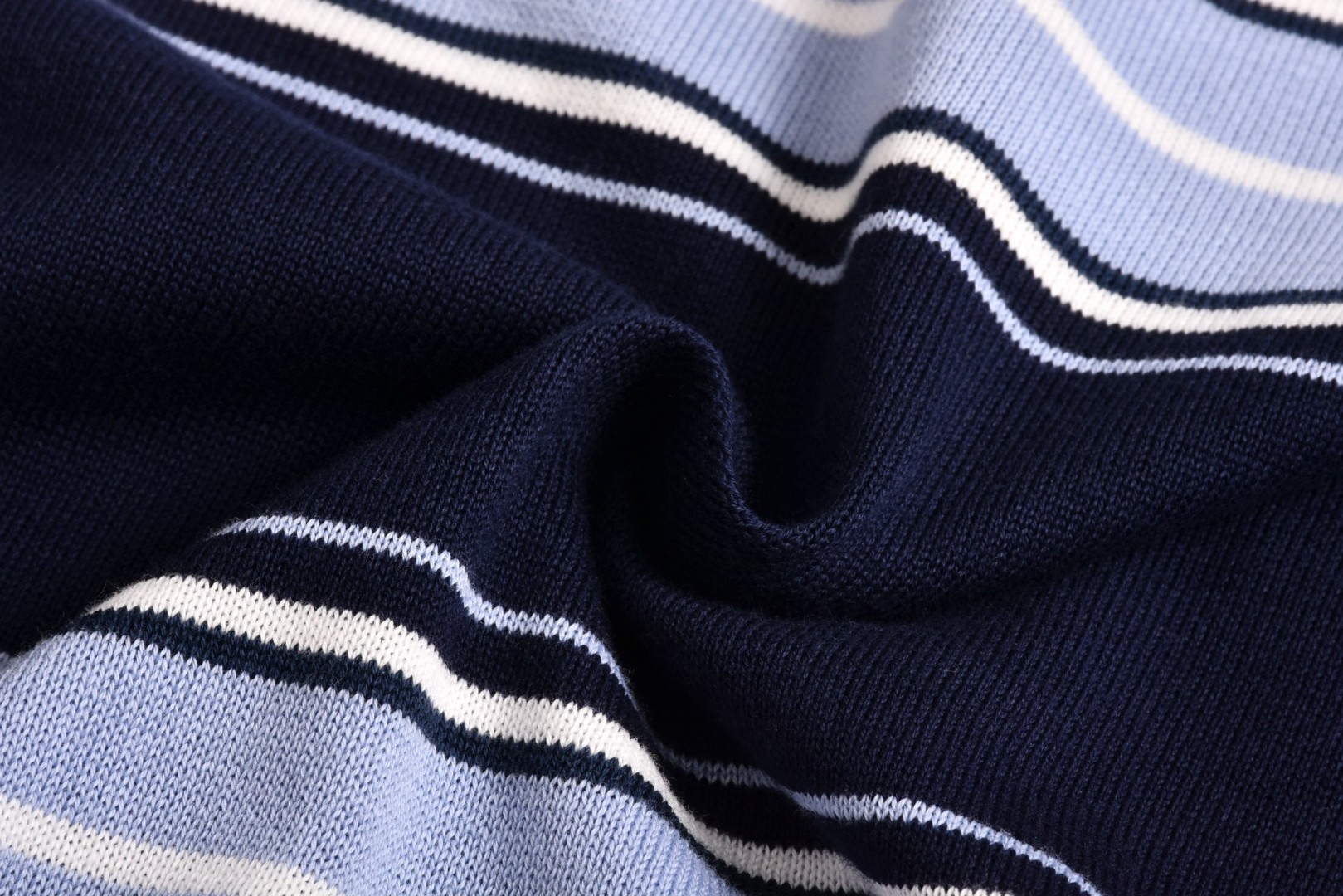 DIOR 迪奥 铃兰刺绣条纹针织polo衫 T恤 夏季 短袖 蓝色 B0 593M809A7015-C580