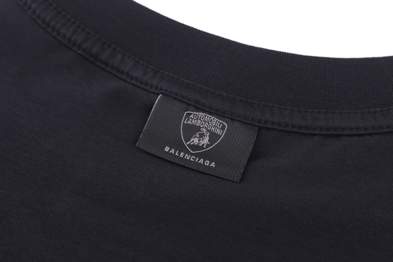 Balenciaga 巴黎世家 兰博基尼联名 印花圆领短袖 T恤 夏季 黑色 831305TSVQ91083