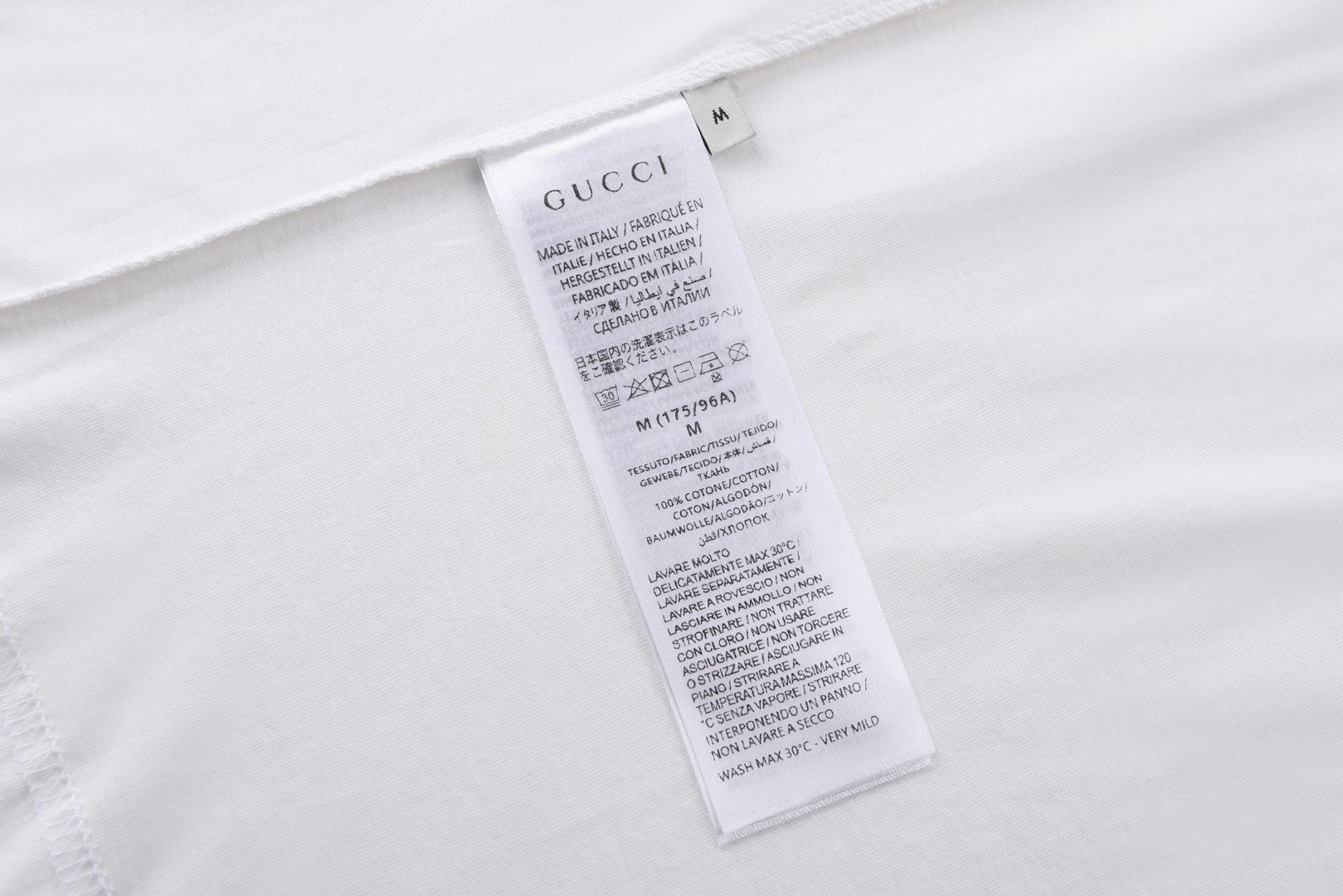 GUCCI 古驰 字母印花圆领短袖 T恤 夏季 男女同款 白色 A0 856477-XJHQM-9066