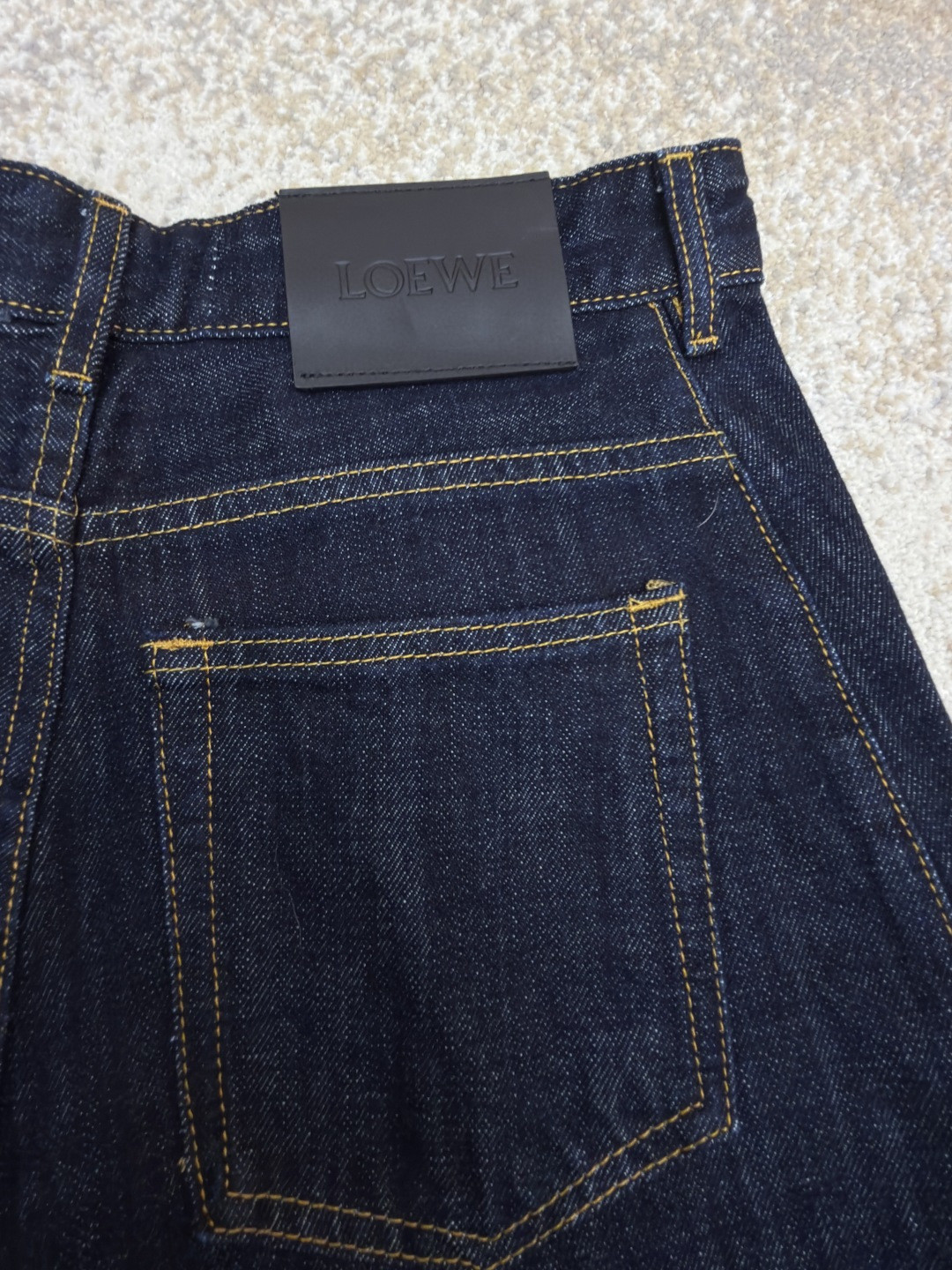 Loewe 罗意威 Anagram 锥形牛仔裤 长裤 裤子 弯刀裤 浅蓝色 深蓝色 B5 S359Y11XCM-6395