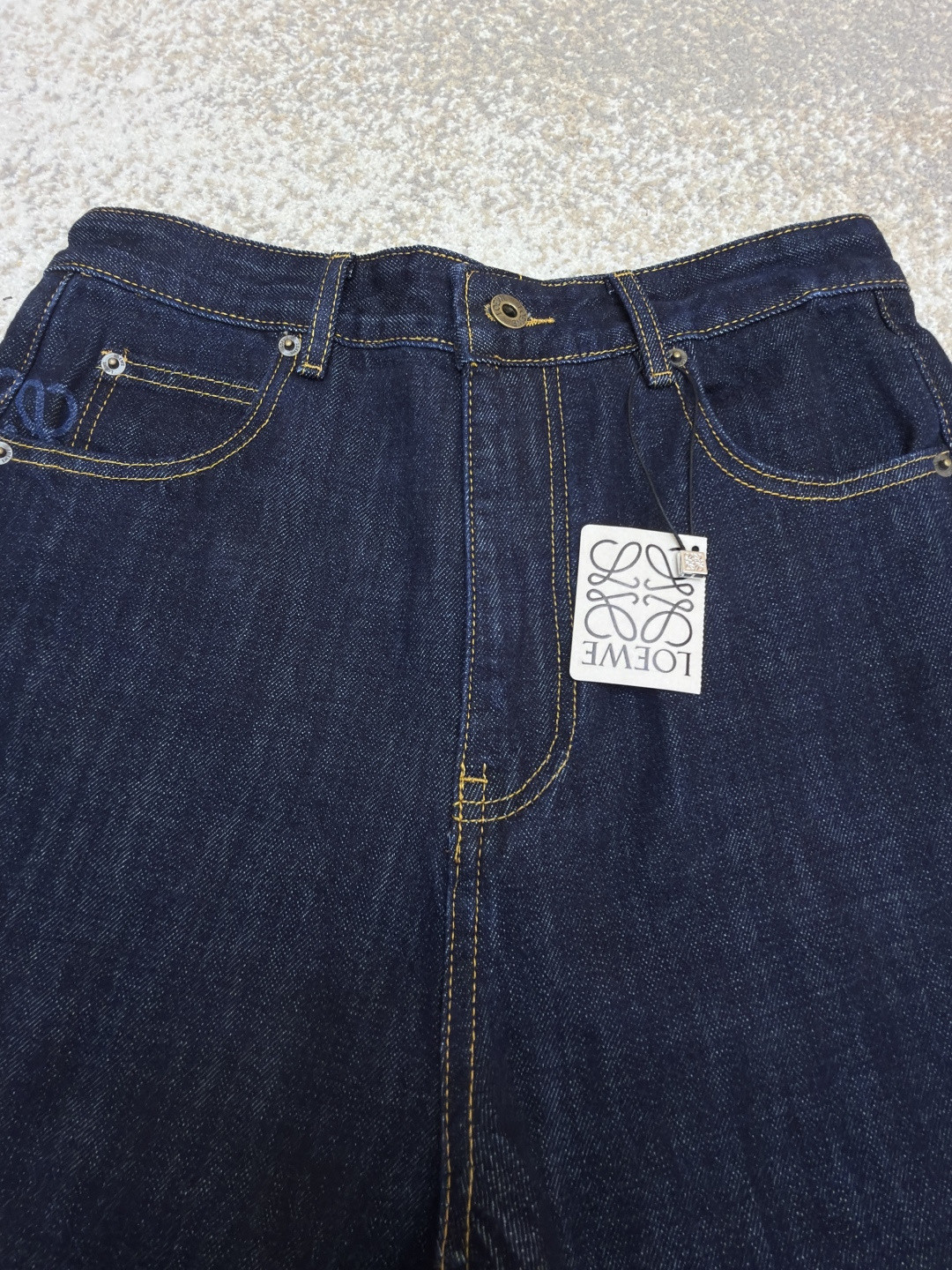 Loewe 罗意威 Anagram 锥形牛仔裤 长裤 裤子 弯刀裤 浅蓝色 深蓝色 B5 S359Y11XCM-6395