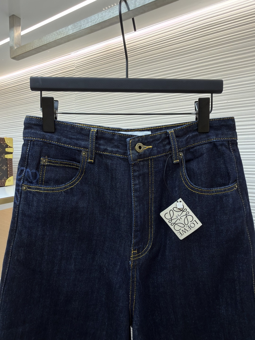 Loewe 罗意威 Anagram 锥形牛仔裤 长裤 裤子 弯刀裤 浅蓝色 深蓝色 B5 S359Y11XCM-6395