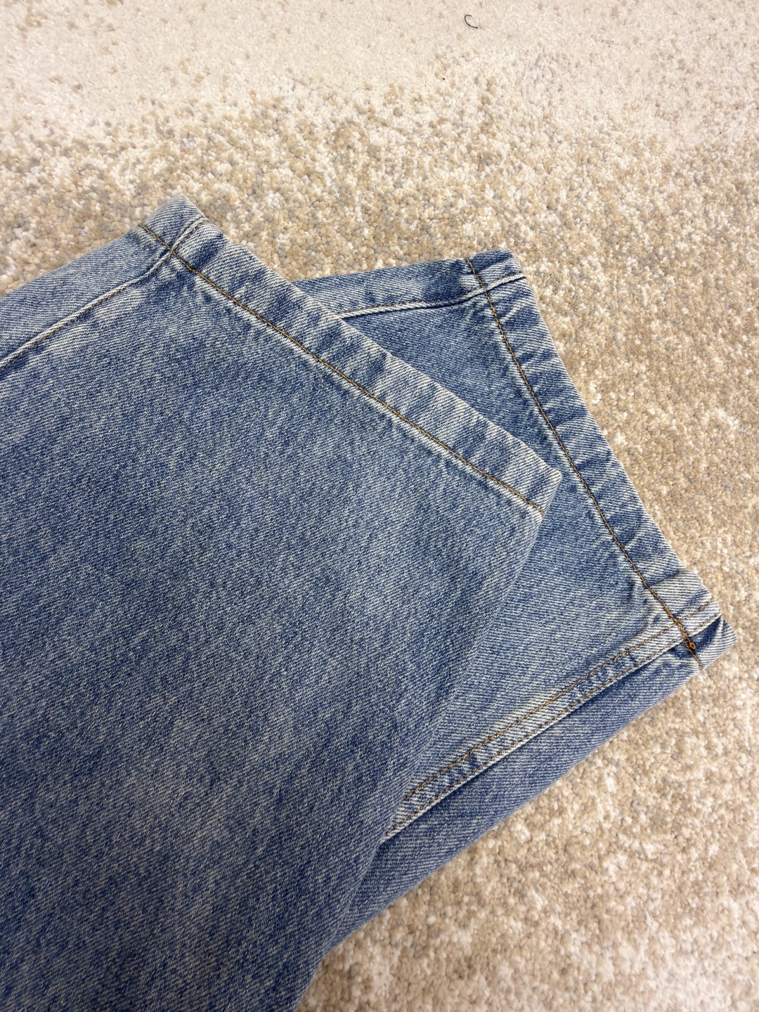 Loewe 罗意威 Anagram 锥形牛仔裤 长裤 裤子 弯刀裤 浅蓝色 深蓝色 B5 S359Y11XCM-6395