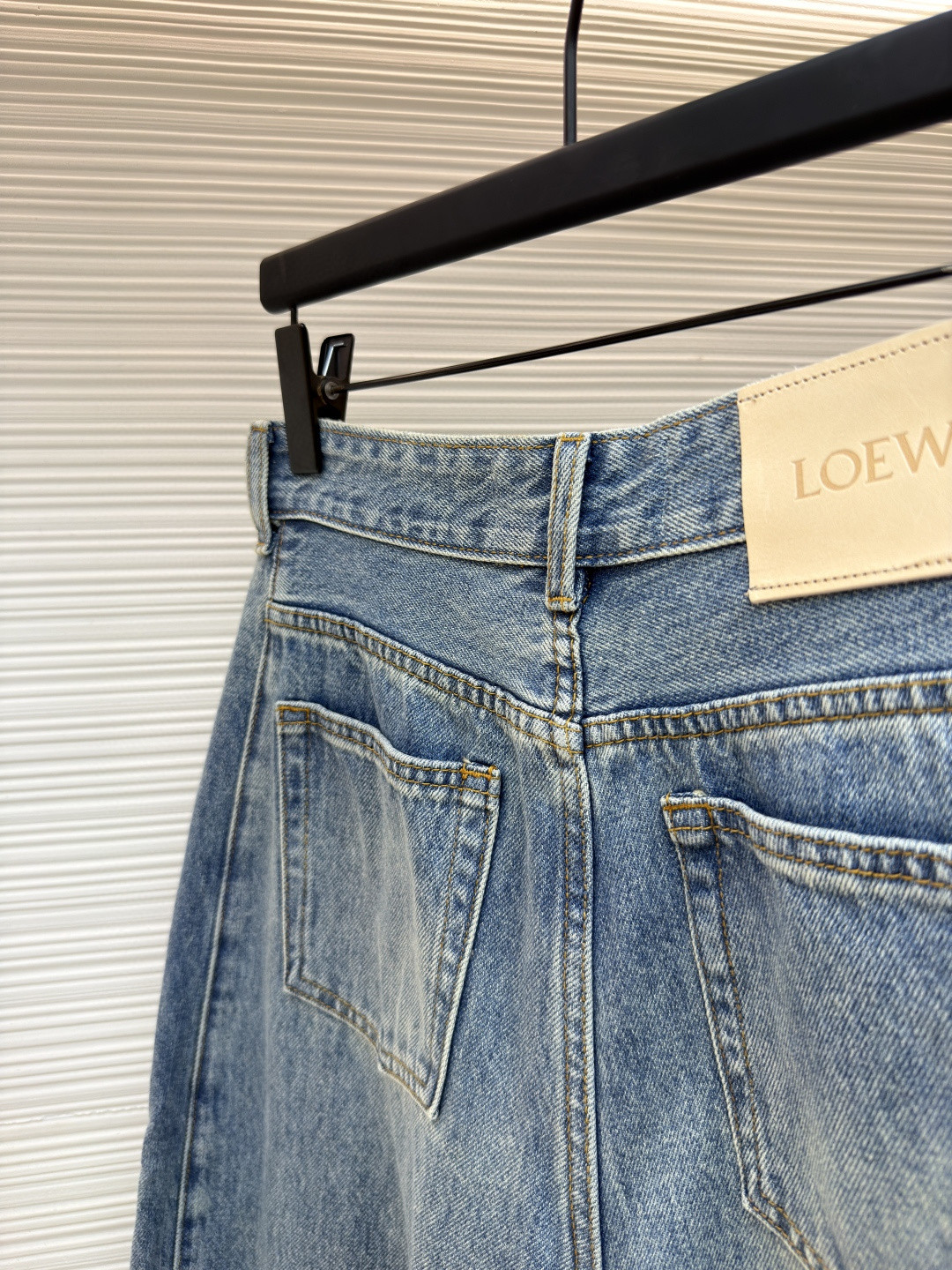 Loewe 罗意威 Anagram 锥形牛仔裤 长裤 裤子 弯刀裤 浅蓝色 深蓝色 B5 S359Y11XCM-6395