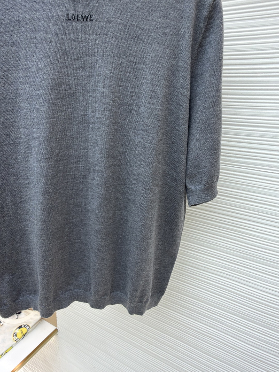 Loewe 罗意威 提花针织短袖 毛衣 T恤 女款 灰色 A2 S359Y55K43-4004