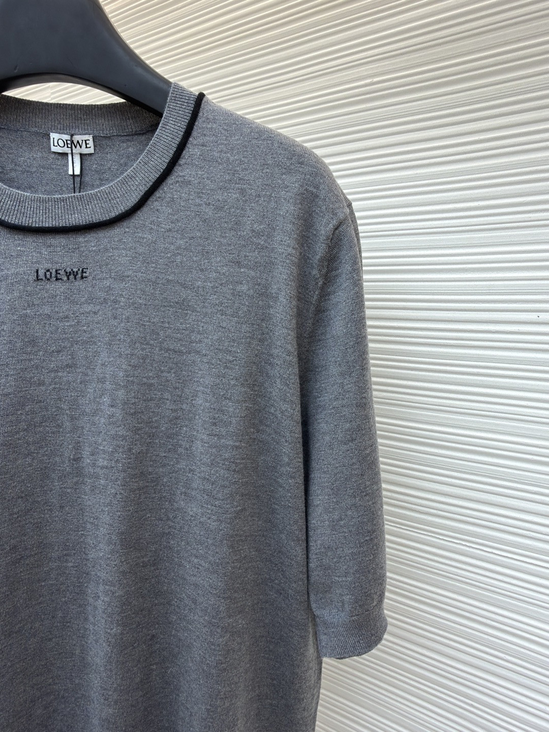 Loewe 罗意威 提花针织短袖 毛衣 T恤 女款 灰色 A2 S359Y55K43-4004