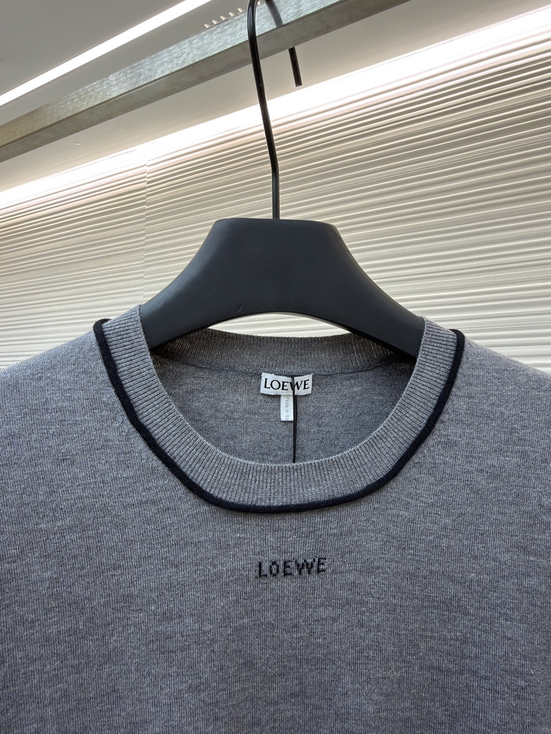 Loewe 罗意威 提花针织短袖 毛衣 T恤 女款 灰色 A2 S359Y55K43-4004