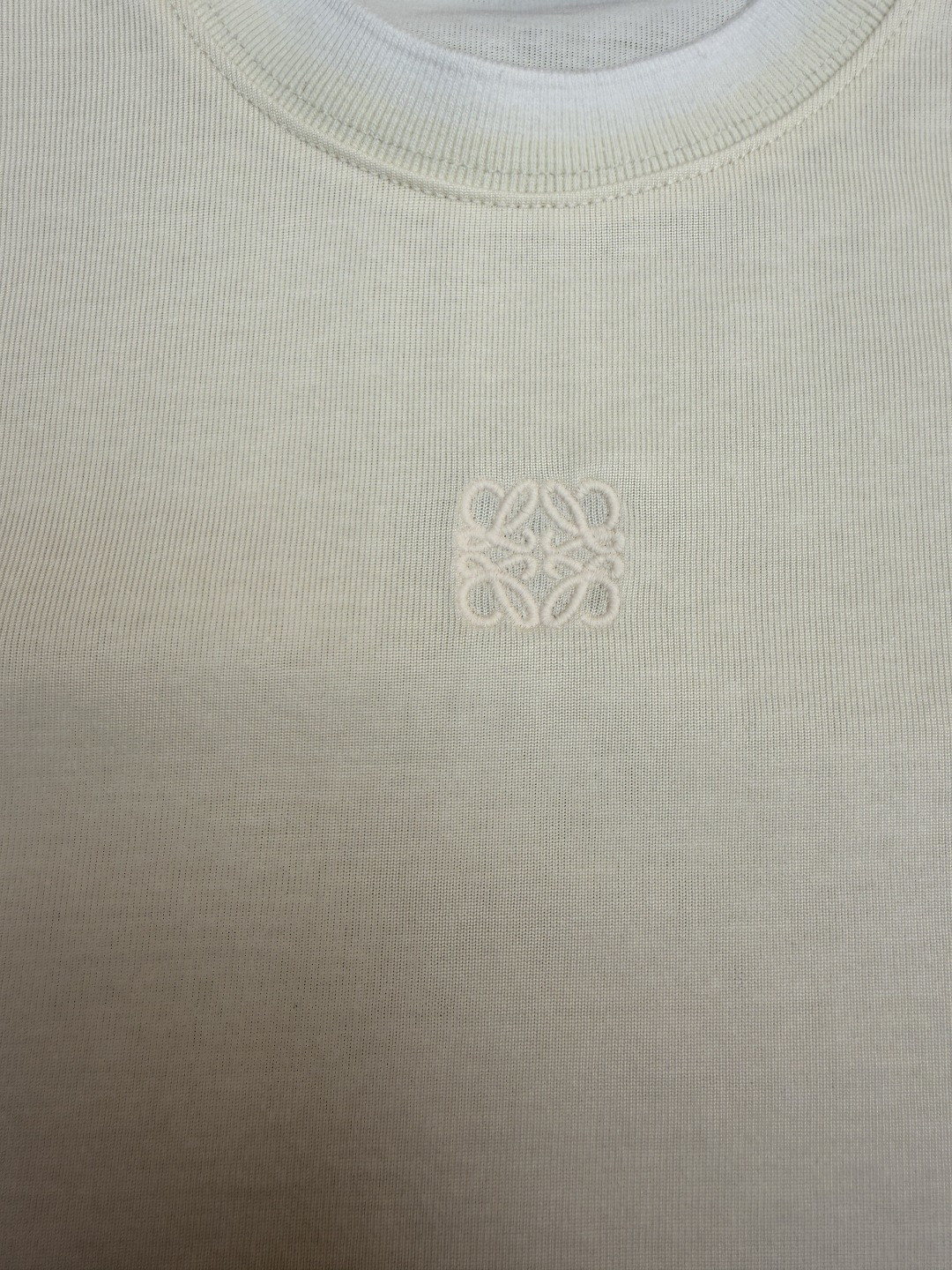 Loewe 罗意威 刺绣撞色圆领短袖 T恤 女款 夏款 绿色 米色 A0 S359Y22XA8-4160