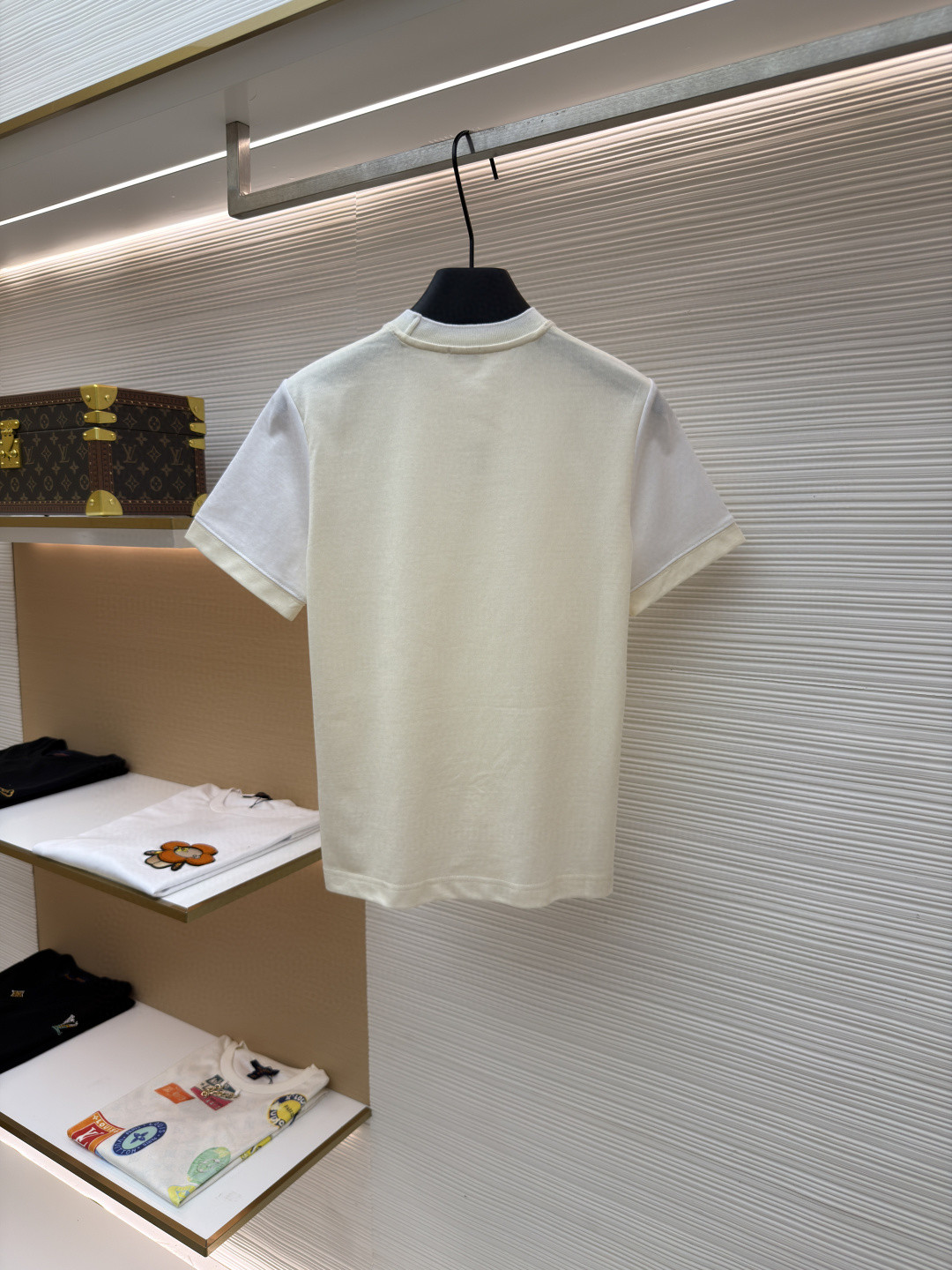 Loewe 罗意威 刺绣撞色圆领短袖 T恤 女款 夏款 绿色 米色 A0 S359Y22XA8-4160