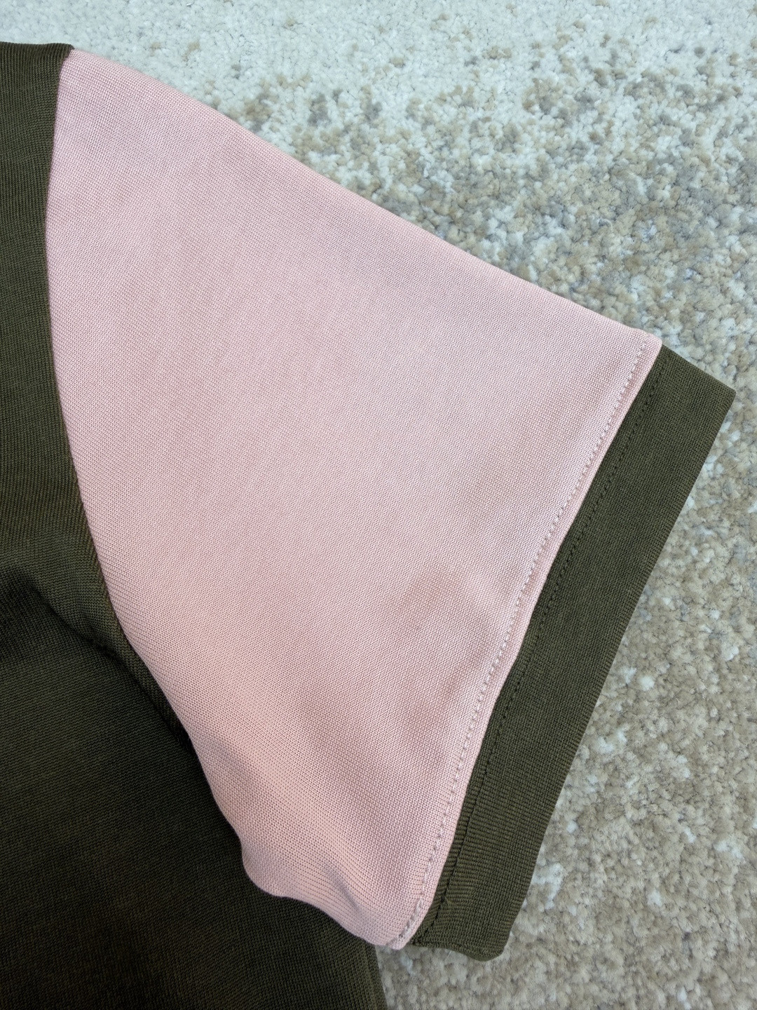 Loewe 罗意威 刺绣撞色圆领短袖 T恤 女款 夏款 绿色 米色 A0 S359Y22XA8-4160