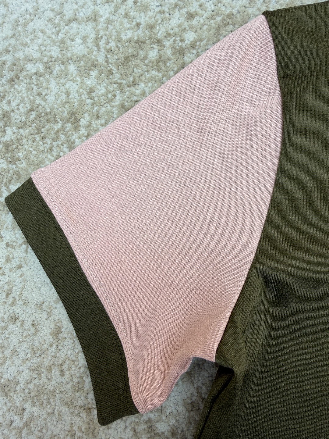 Loewe 罗意威 刺绣撞色圆领短袖 T恤 女款 夏款 绿色 米色 A0 S359Y22XA8-4160