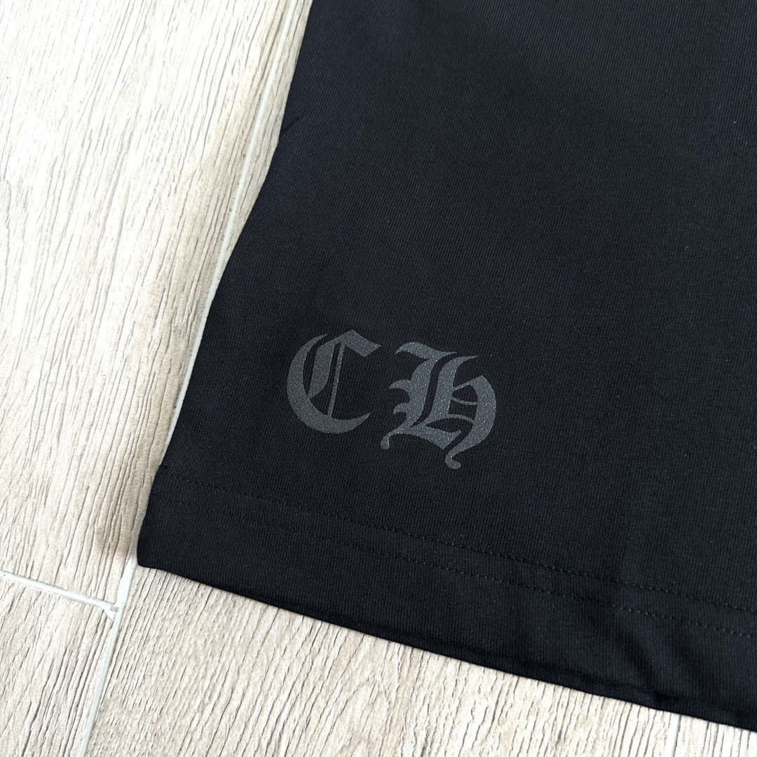 Chrome Hearts CH 克罗心 橙色十字架圆领短袖 T恤 白色 黑色 A0  
