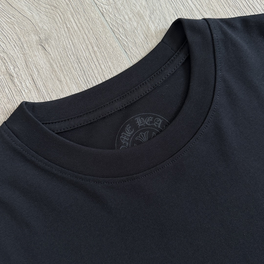 Chrome Hearts CH 克罗心 橙色十字架圆领短袖 T恤 白色 黑色 A0  