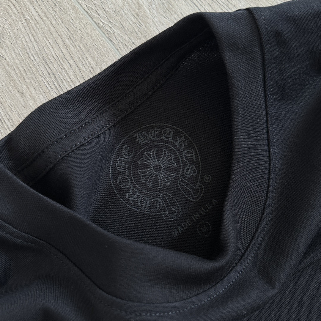 Chrome Hearts CH 克罗心 橙色十字架圆领短袖 T恤 白色 黑色 A0  