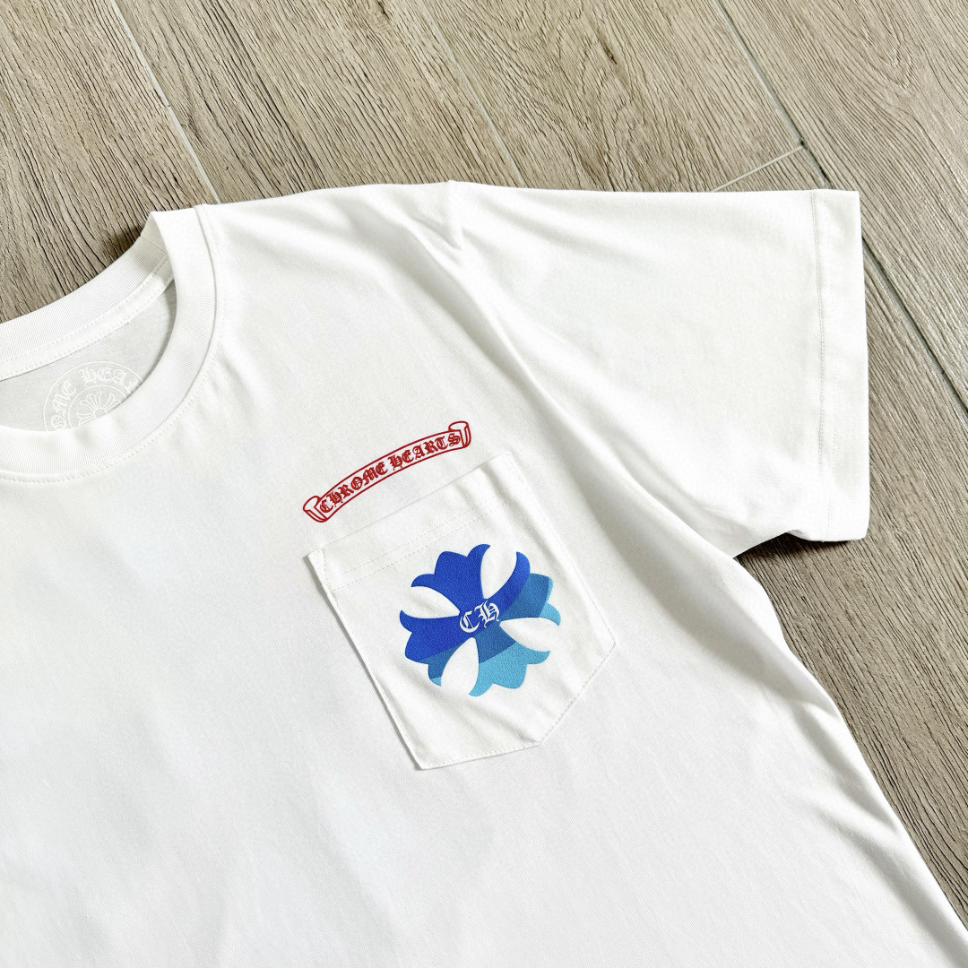 Chrome Hearts CH 克罗心 东京原宿限定圆领短袖 T恤 白色 黑色 A0  