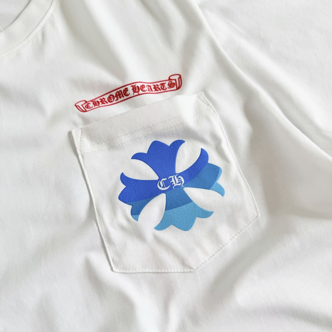 Chrome Hearts CH 克罗心 东京原宿限定圆领短袖 T恤 白色 黑色 A0  