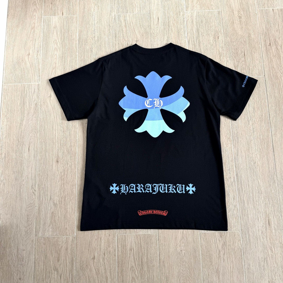 Chrome Hearts CH 克罗心 东京原宿限定圆领短袖 T恤 白色 黑色 A0  