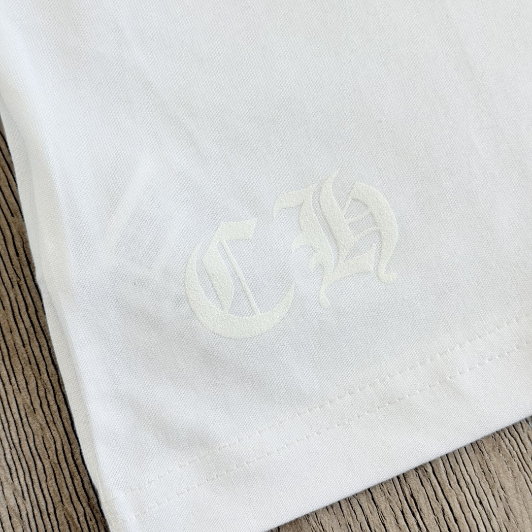 Chrome Hearts CH 克罗心 紫色宝剑匕首满背字母圆领短袖 T恤 白色 黑色 A0  