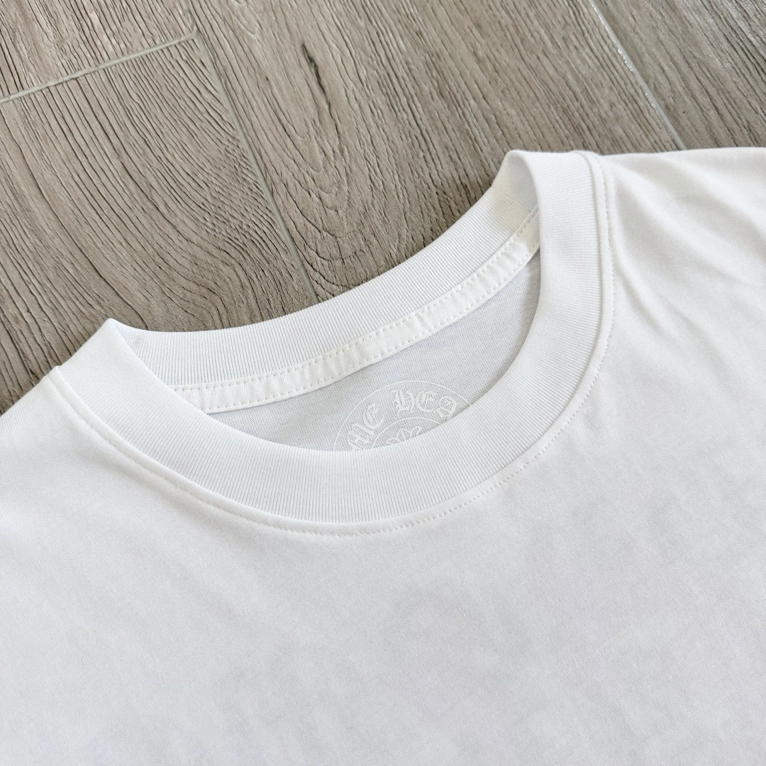 Chrome Hearts CH 克罗心 紫色宝剑匕首满背字母圆领短袖 T恤 白色 黑色 A0  