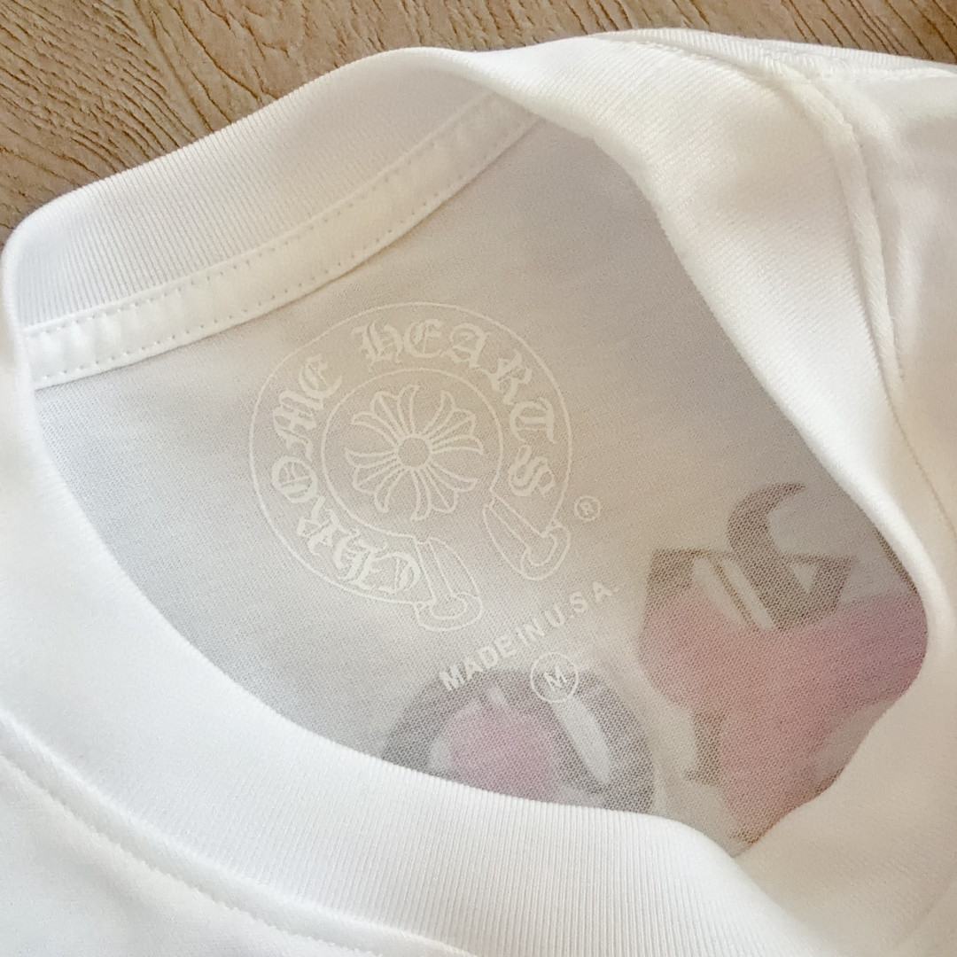 Chrome Hearts CH 克罗心 紫色宝剑匕首满背字母圆领短袖 T恤 白色 黑色 A0  