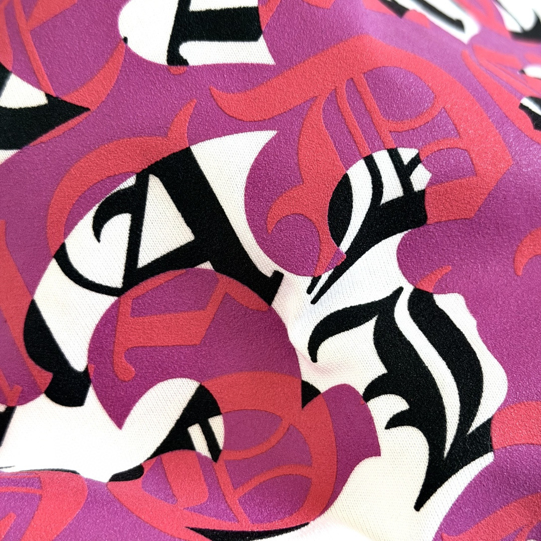 Chrome Hearts CH 克罗心 紫色宝剑匕首满背字母圆领短袖 T恤 白色 黑色 A0  