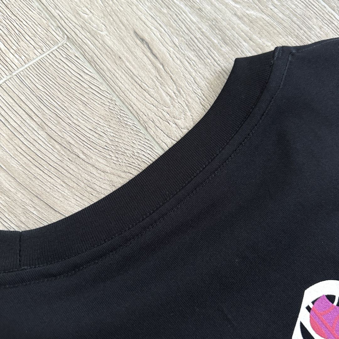 Chrome Hearts CH 克罗心 紫色宝剑匕首满背字母圆领短袖 T恤 白色 黑色 A0  