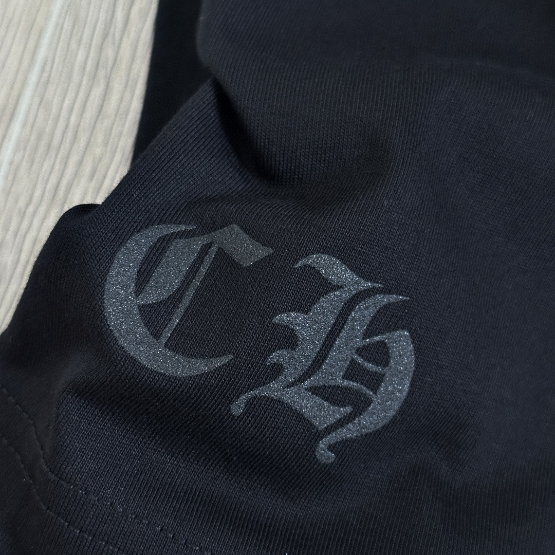 Chrome Hearts CH 克罗心 紫色宝剑匕首满背字母圆领短袖 T恤 白色 黑色 A0  