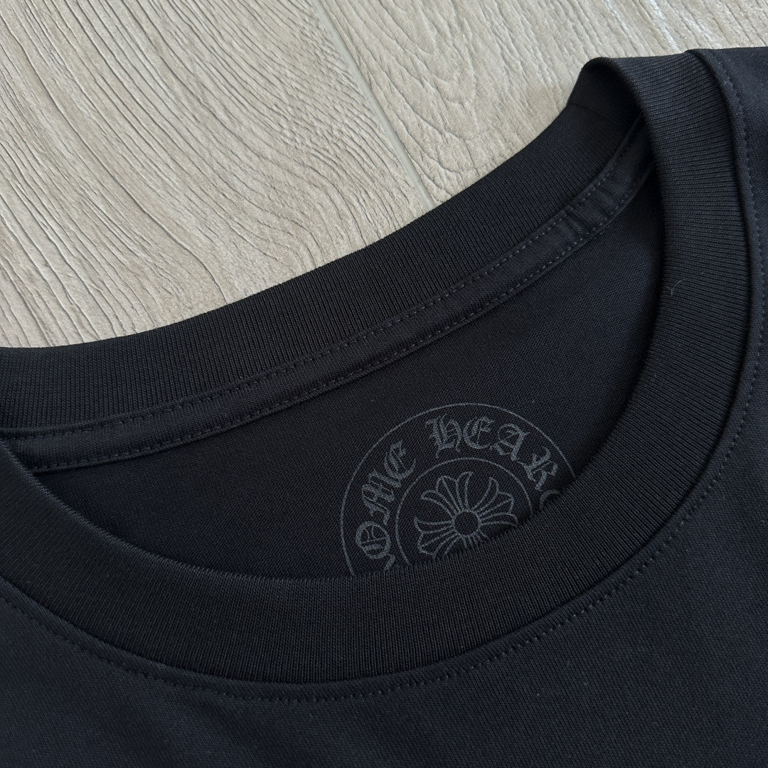 Chrome Hearts CH 克罗心 紫色宝剑匕首满背字母圆领短袖 T恤 白色 黑色 A0  