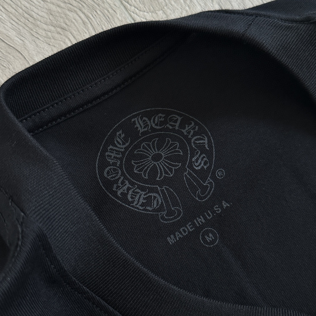 Chrome Hearts CH 克罗心 紫色宝剑匕首满背字母圆领短袖 T恤 白色 黑色 A0  