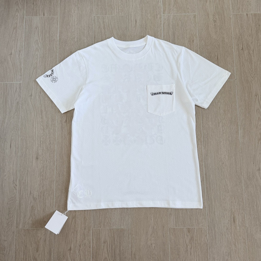Chrome Hearts CH 克罗心 紫色宝剑匕首满背字母圆领短袖 T恤 白色 黑色 A0  