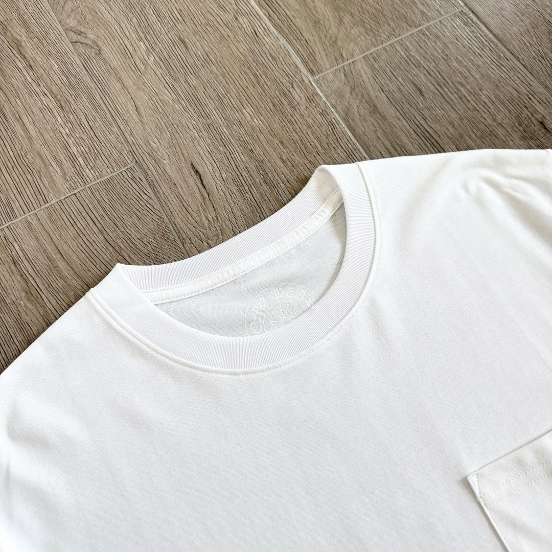 Chrome Hearts CH 克罗心 渐变马蹄logo圆领短袖 T恤 白色 黑色 A0  