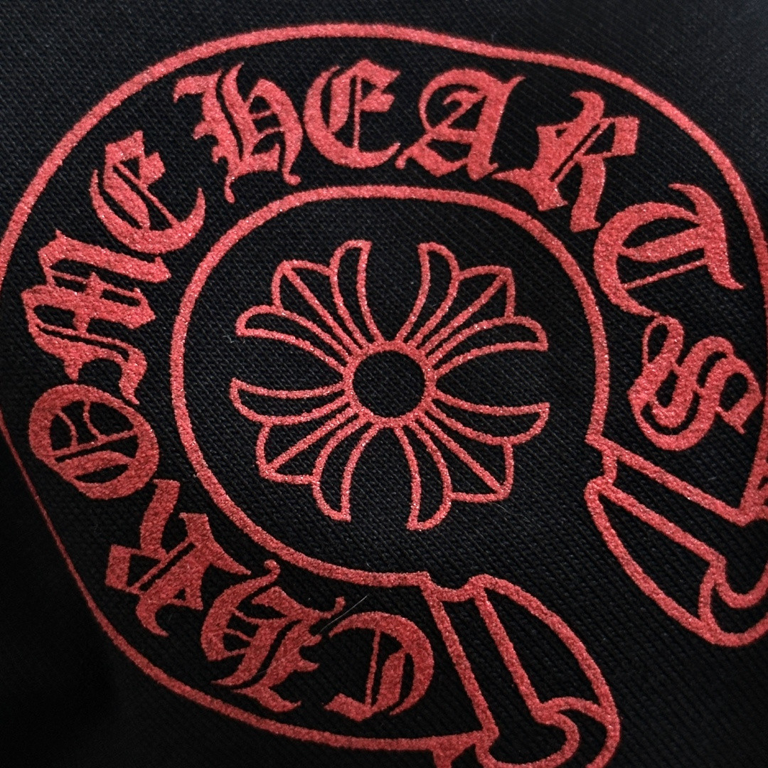 Chrome Hearts CH 克罗心 渐变马蹄logo圆领短袖 T恤 白色 黑色 A0  